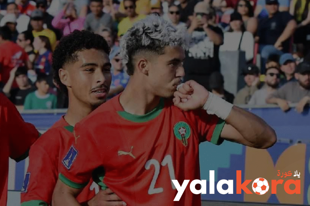 احتفال لاعبي المنتخب المغربي تحت 20 سنة بعد التتويج بكأس العالم