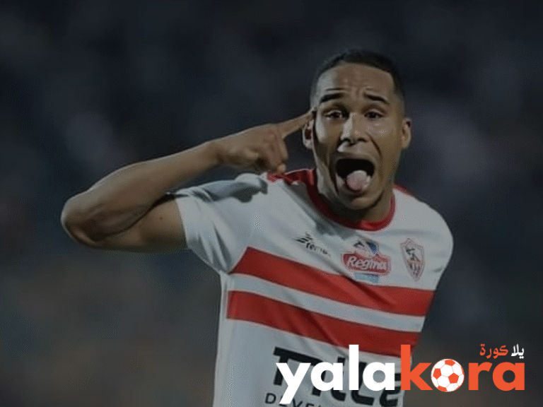 اللاعب سيف الدين الجزيري أثناء تدريبات الزمالك قبل مباراة القمة ضد الأهلي