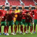 لاعبو المنتخب المغربي الثلاثي خلال تدريبات كأس العرب